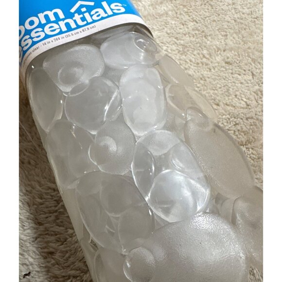 Clear Vinyl Bath Mat Pebble Suction Cups Slip-Resistant Tub Surface 14 X 26.75" - Picture 2 of 6